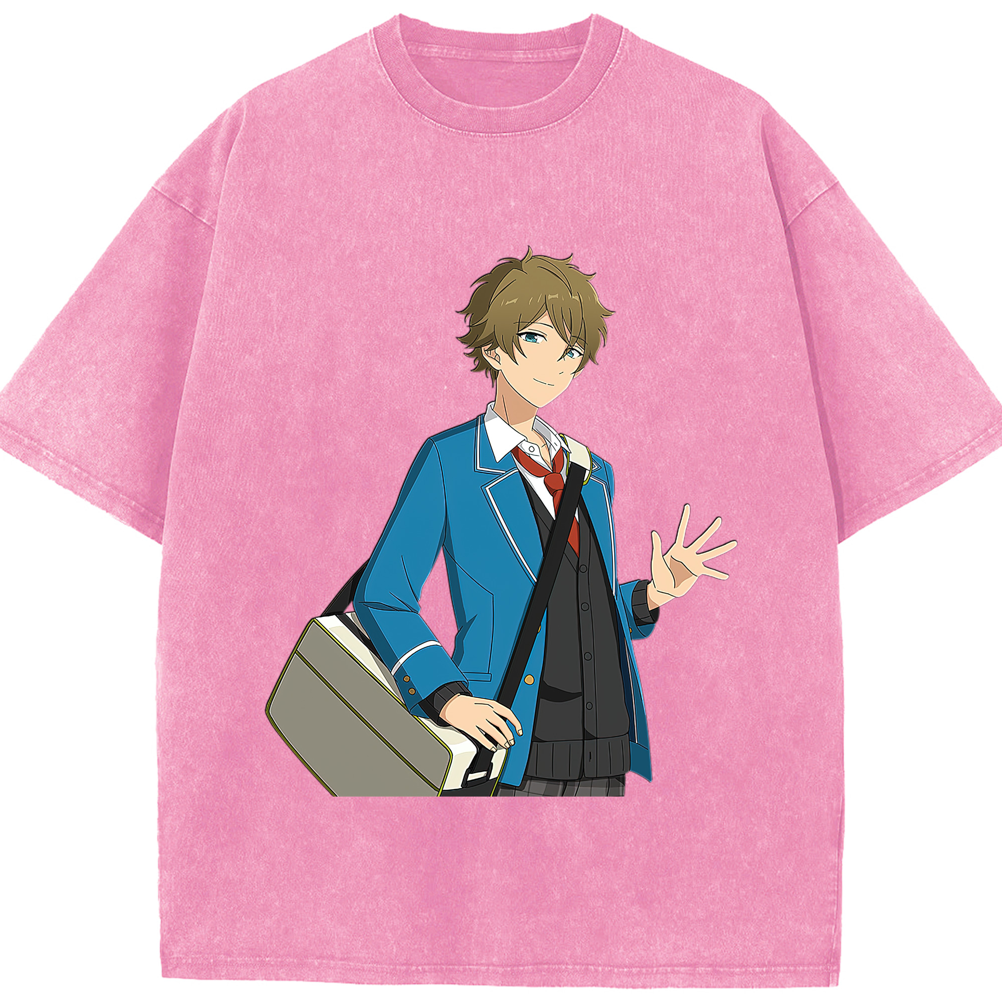 （画像用） あんさんぶるスターズ! Ensemble Stars 綿100% ヴィンテージ風 半袖Tシャツ（フロントプリント）